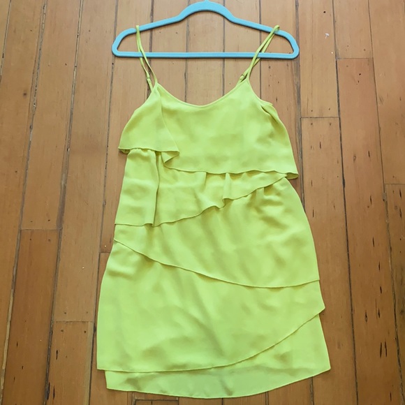 BCBGMaxAzria | Dresses | Bcbg Lime Green Polyester Dress | Poshmark
